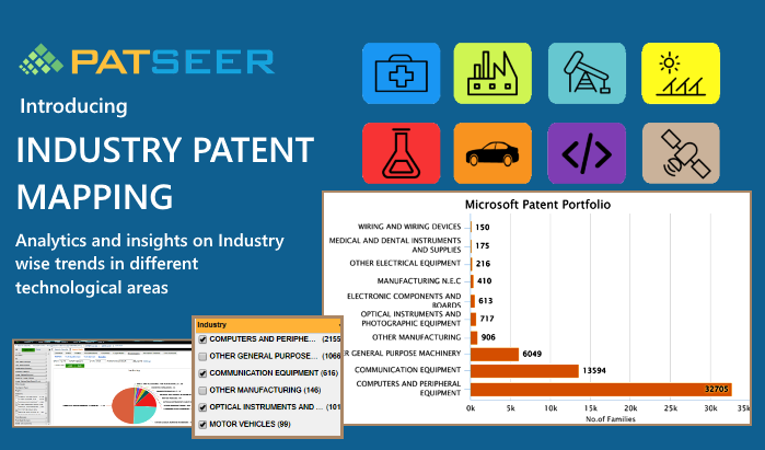 Industry Mapping Feature by PatSeer Patent Analysis Software