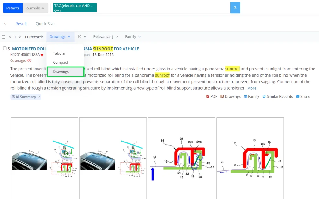 Patent search software